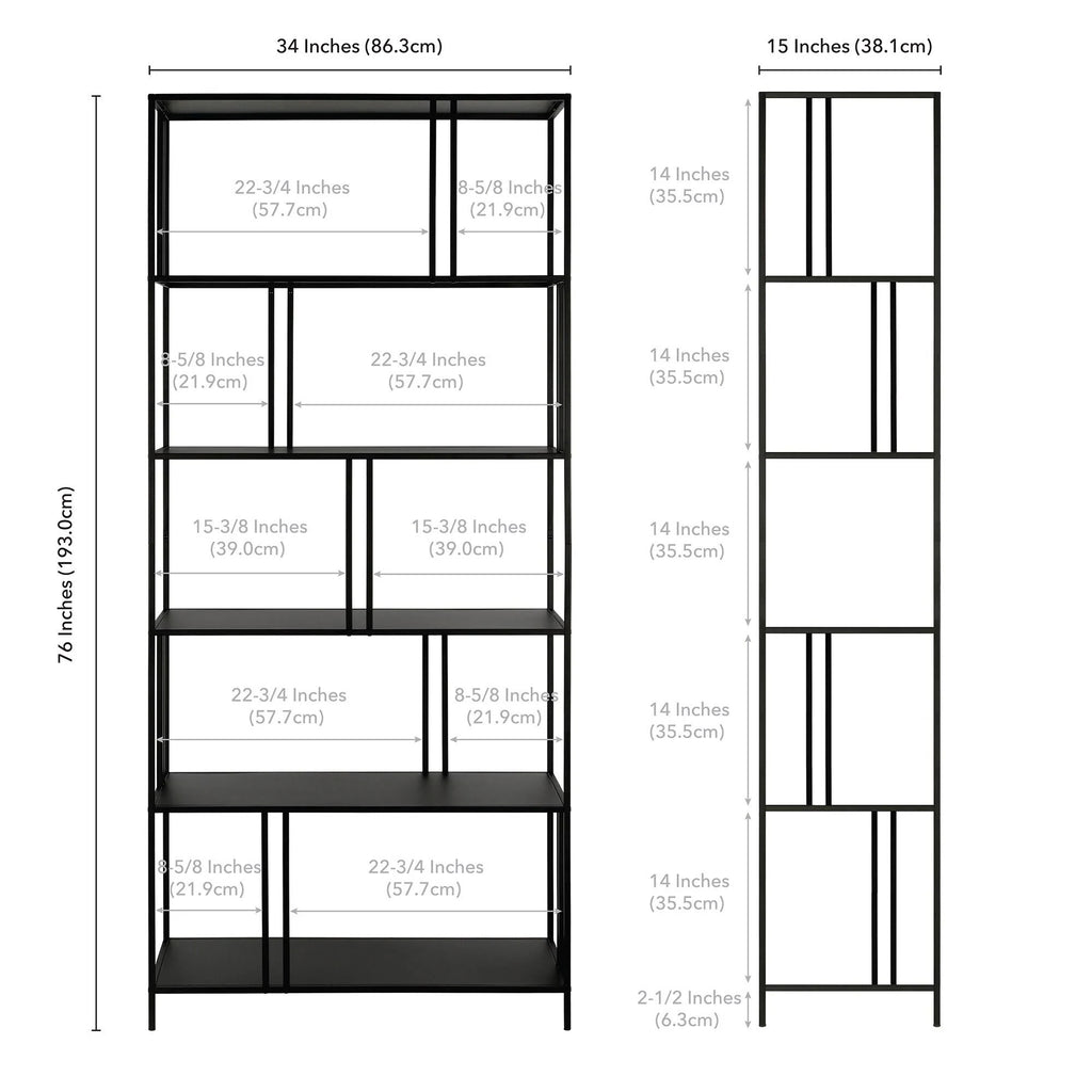 Blackened Bronze Finish Bookcase R765