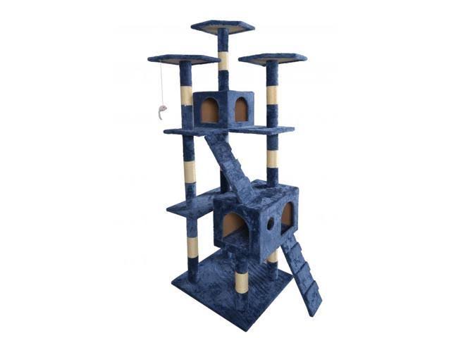Navy Cat Tree Scratcher Play House Condo Furniture F288