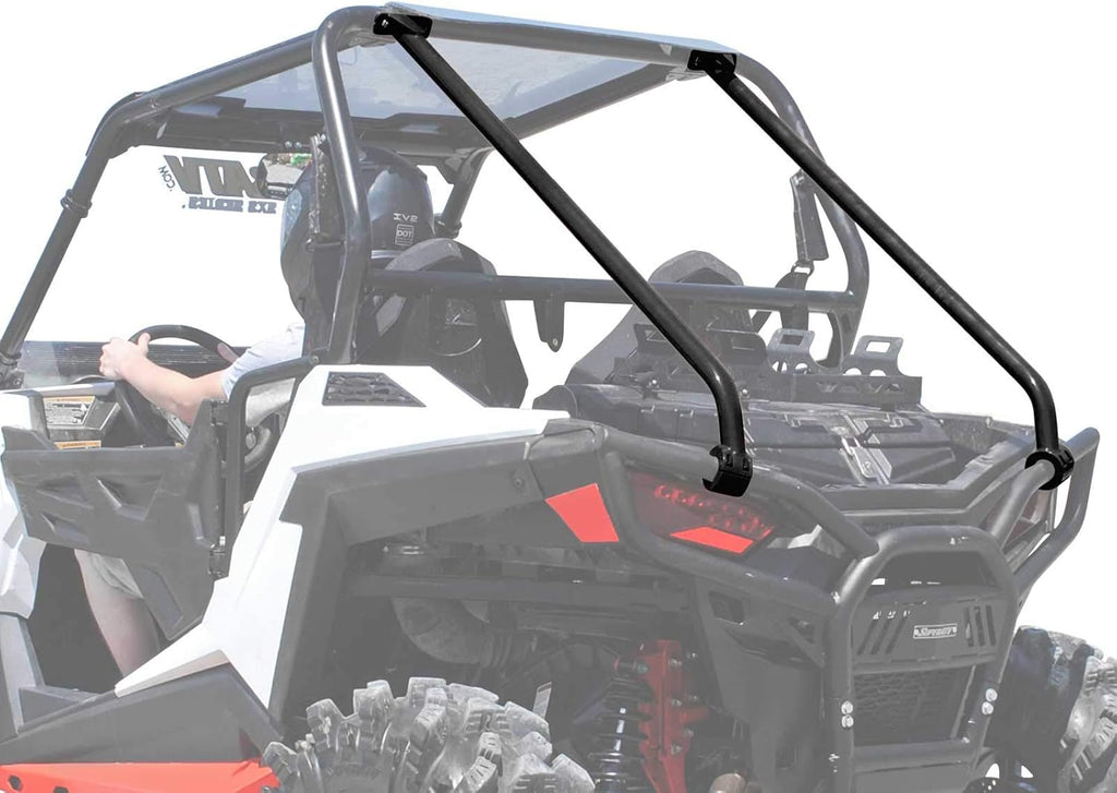 Heavy Duty Rear Roll Cage Support for Polaris RZR S 1000, Wrinkle Black S256