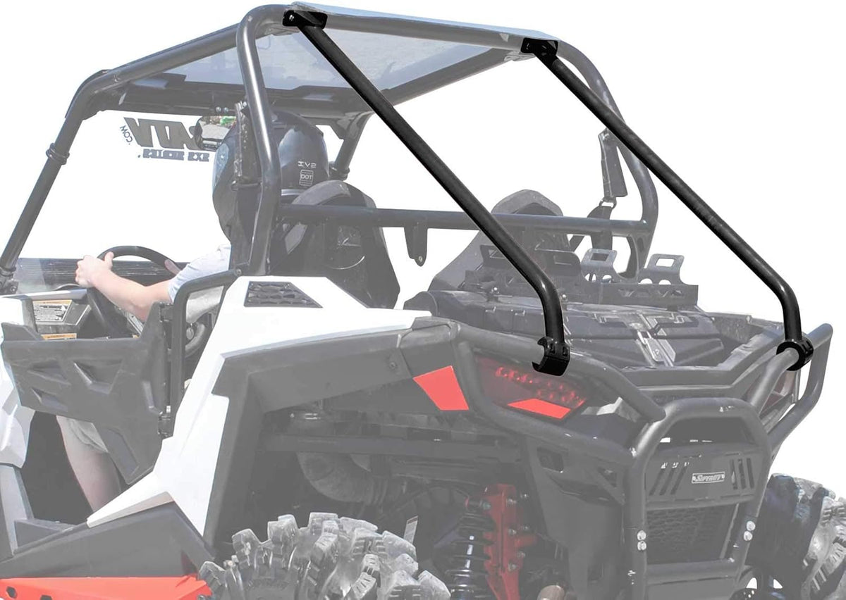 Heavy Duty Rear Roll Cage Support for Polaris RZR S 1000, Wrinkle Black S256