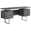 Gray Hollow Core Computer Desk P4130