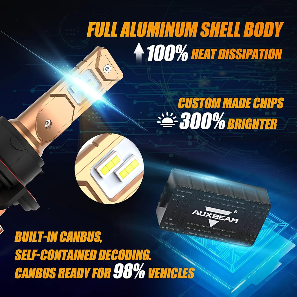 H13 LED Light Bulbs 70W 7000lm Pack of 2 D671