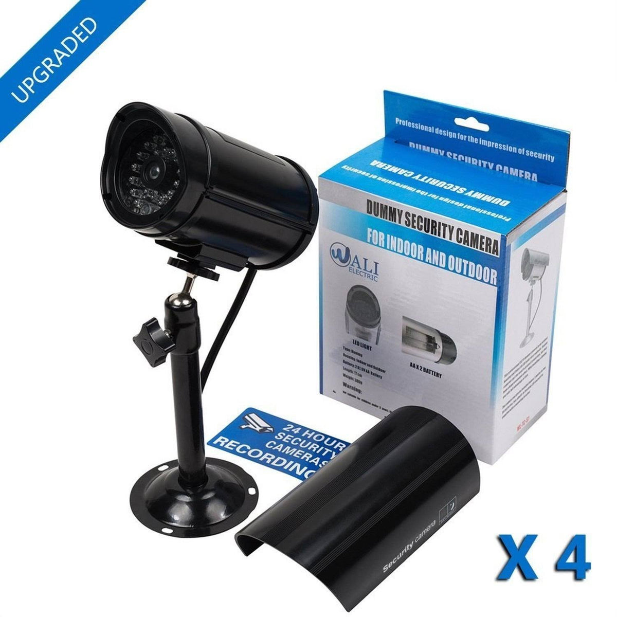 Dome Camera with LED Light and Warning Sticker B13514