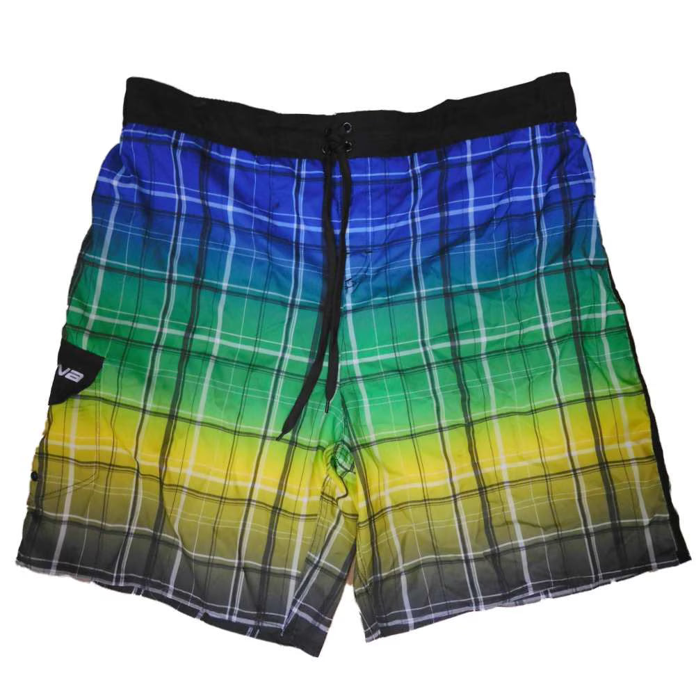 Multicolor Plaid Board Shorts Swim Trunks T917651