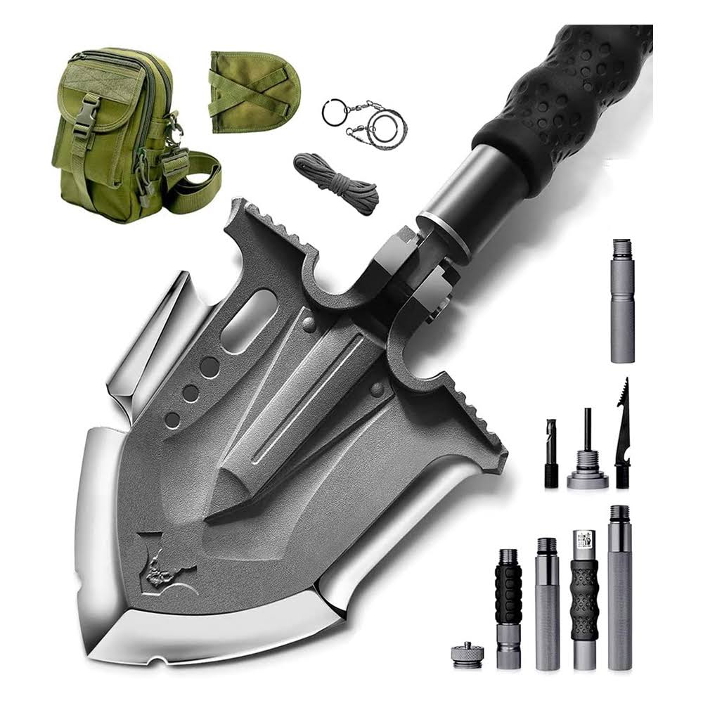 Gray Stainless Steel Survival Shovel P3948