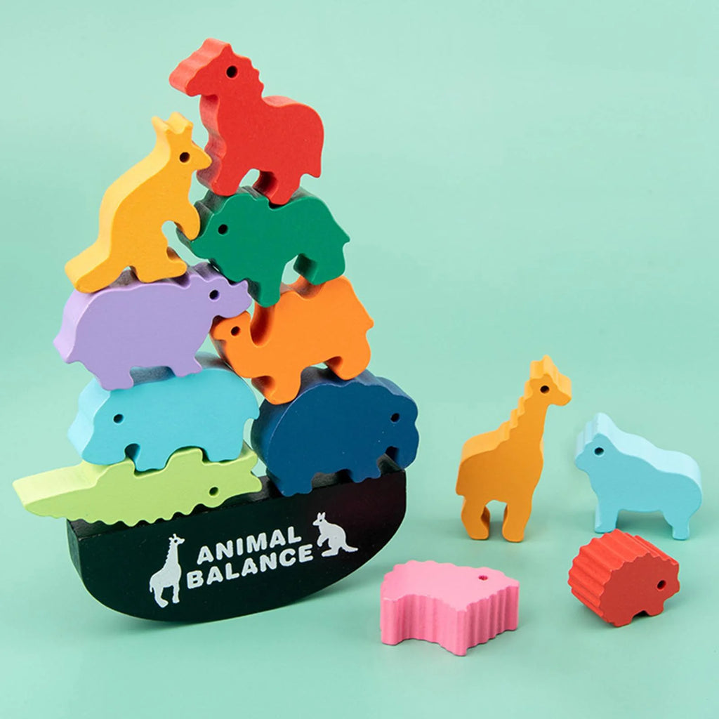 Wooden Building Blocks Balancing Board Games Learning Toys G54089