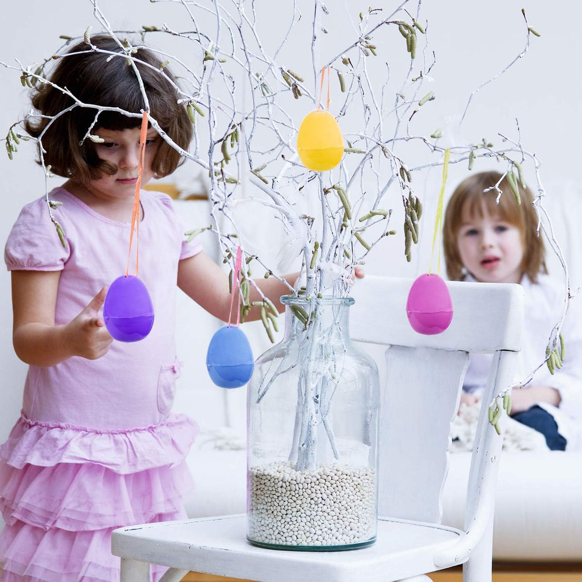 164 Pieces Bright Colors Plastic Easter Eggs P385