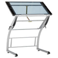 Triflex Drawing Table, Silver/Blue A3124
