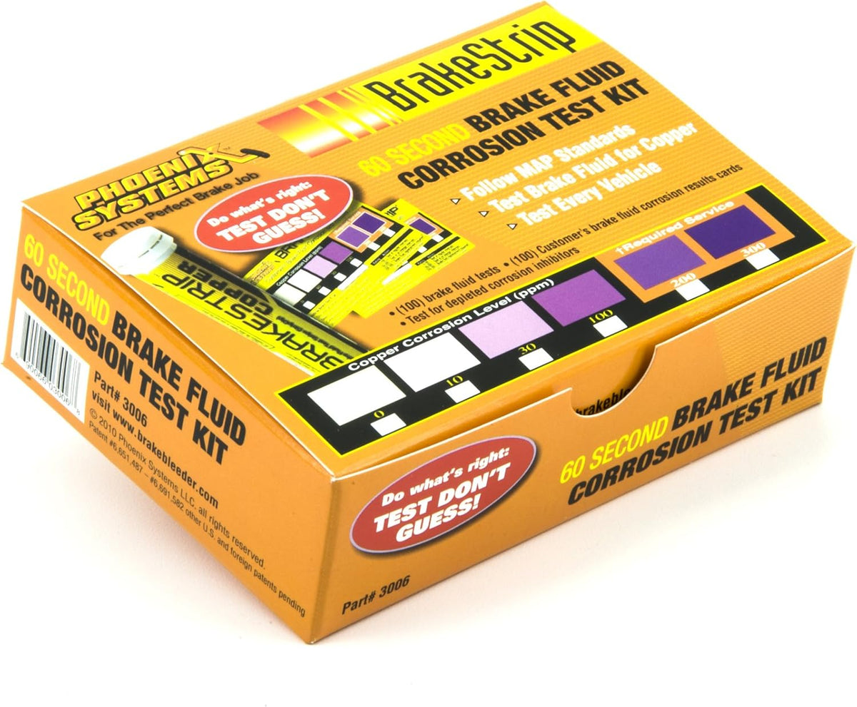 Brake Fluid Test Strip Kit, 100 Test Strips and 100 Rating Cards, Pack of 2 Y97582
