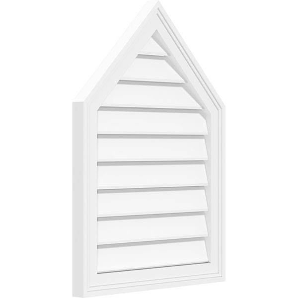 Peaked Top Surface Mount PVC Gable Vent N3826