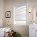 White Cordless Faux Wood Window Shade P502123
