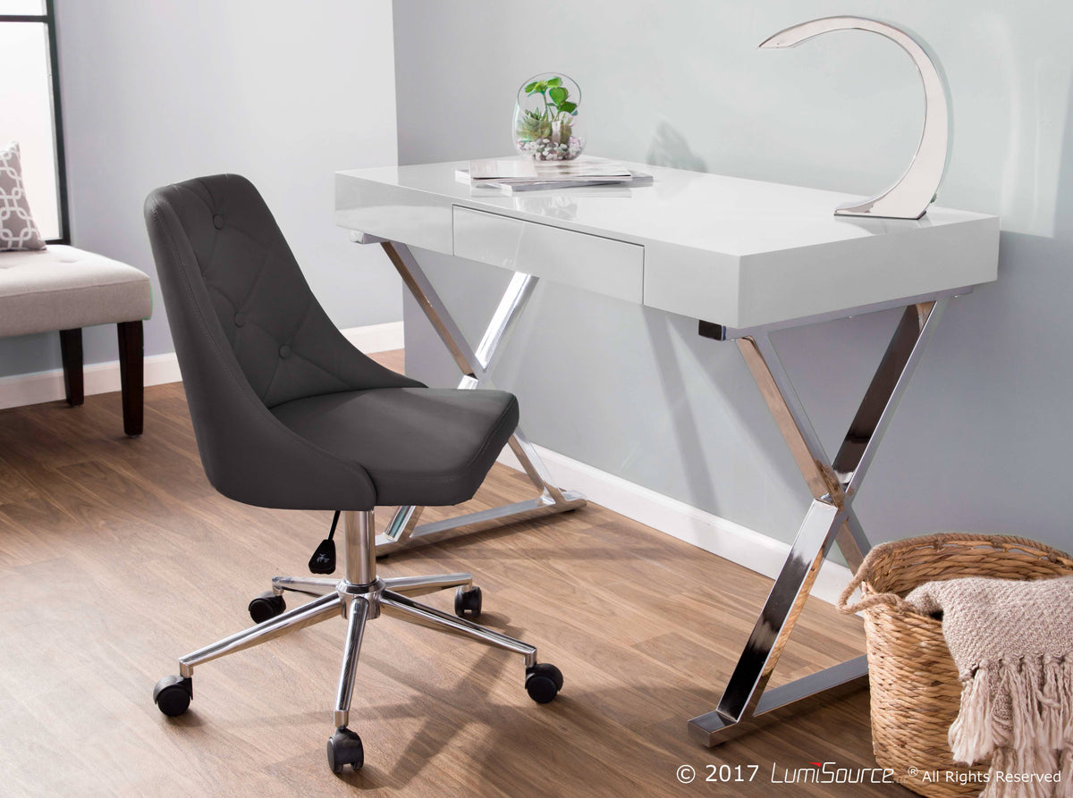 White Luster Desk V150