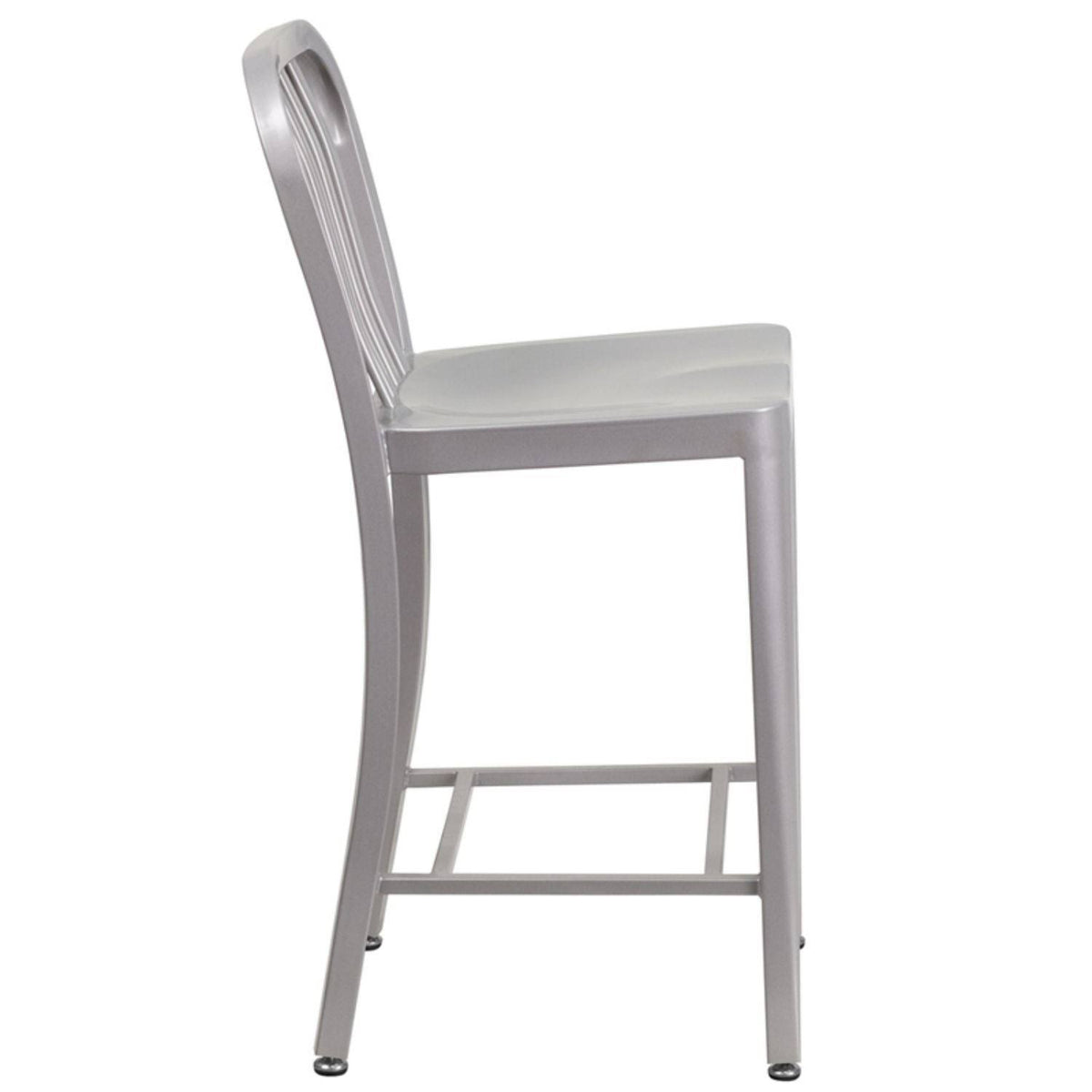 Silver Metal Counter Height Stool I52365