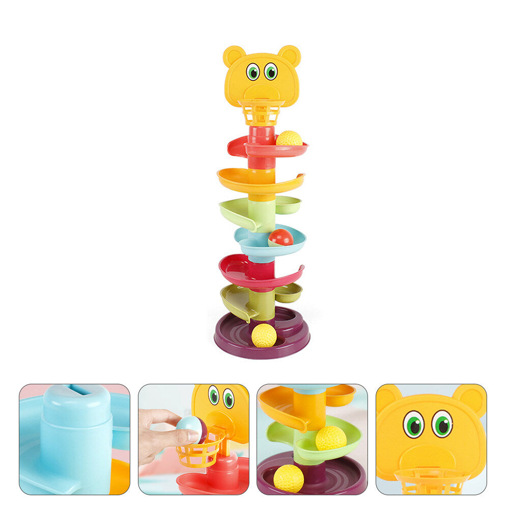 Kid Track Sliding Ball Tower Toy Stacking Toy with 3 Balls J800857
