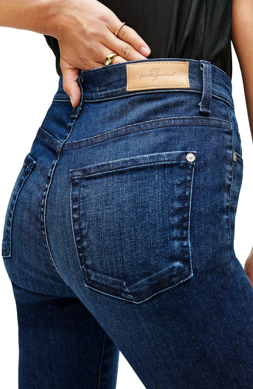 High-Waist Ankle Skinny in Dark Indigo Q71612