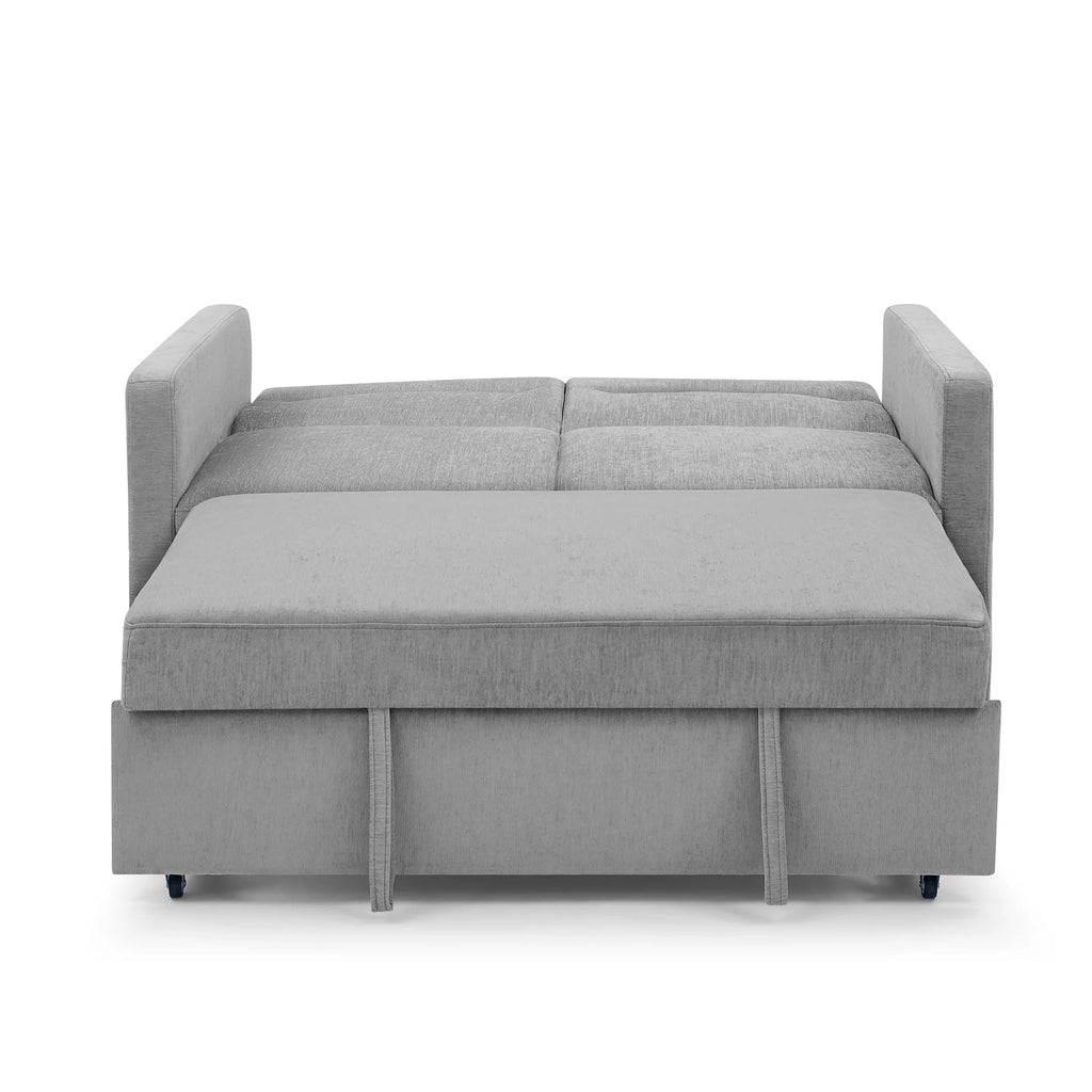 Grey Loveseats Sofa Bed with Pull-Out Bed O729