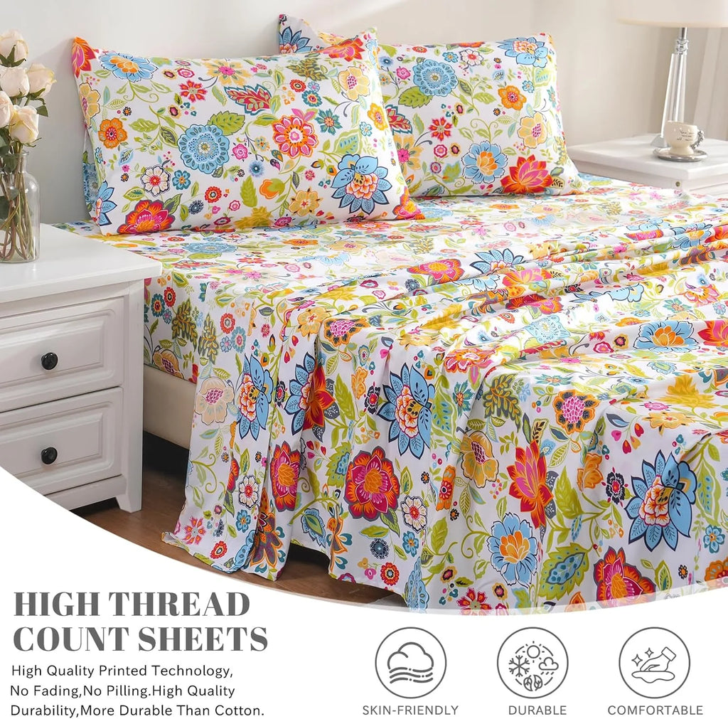 California King 4 Piece Microfiber Sheet Set with Deep Pocket U22834