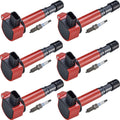 6pcs Red Ignition Coil & Spark Plug R772352