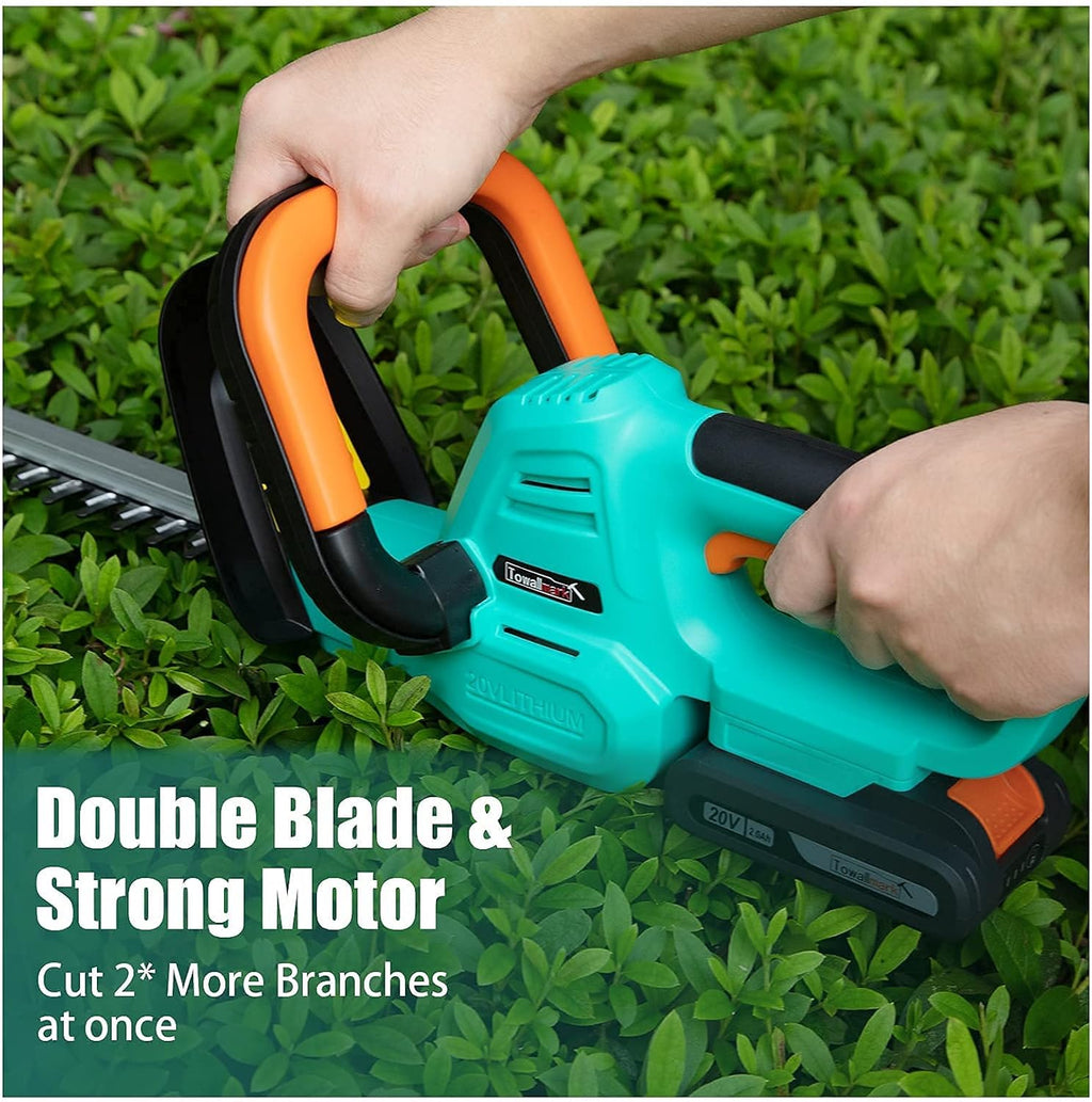 22'' Cordless Hedge Trimmer Kit, 2.0Ah Li Battery, Pack of 2 M824406