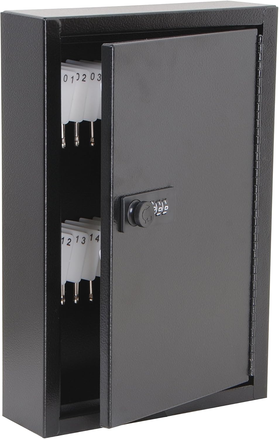 Steel Key Cabinet with Combination Lock, Holds 40 Keys, Black, Pack of 2 V7656