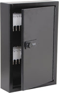 Steel Key Cabinet with Combination Lock, Holds 40 Keys, Black, Pack of 2 V7656