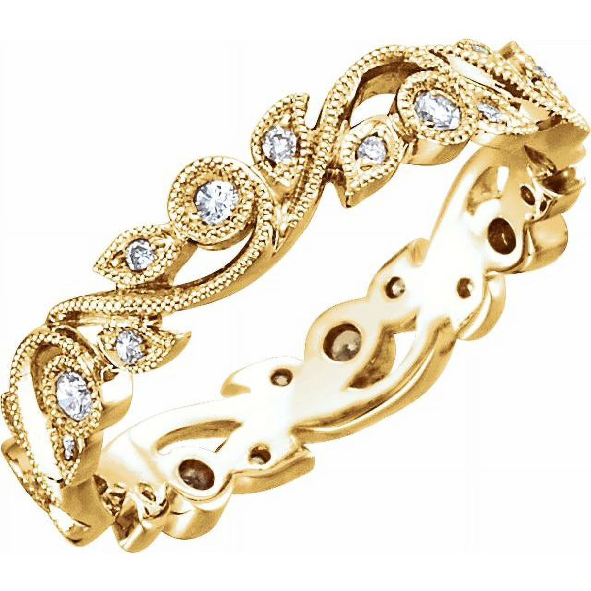 14K Yellow 1/4 CTW Natural Diamond Eternity Band Size 6 Q5490