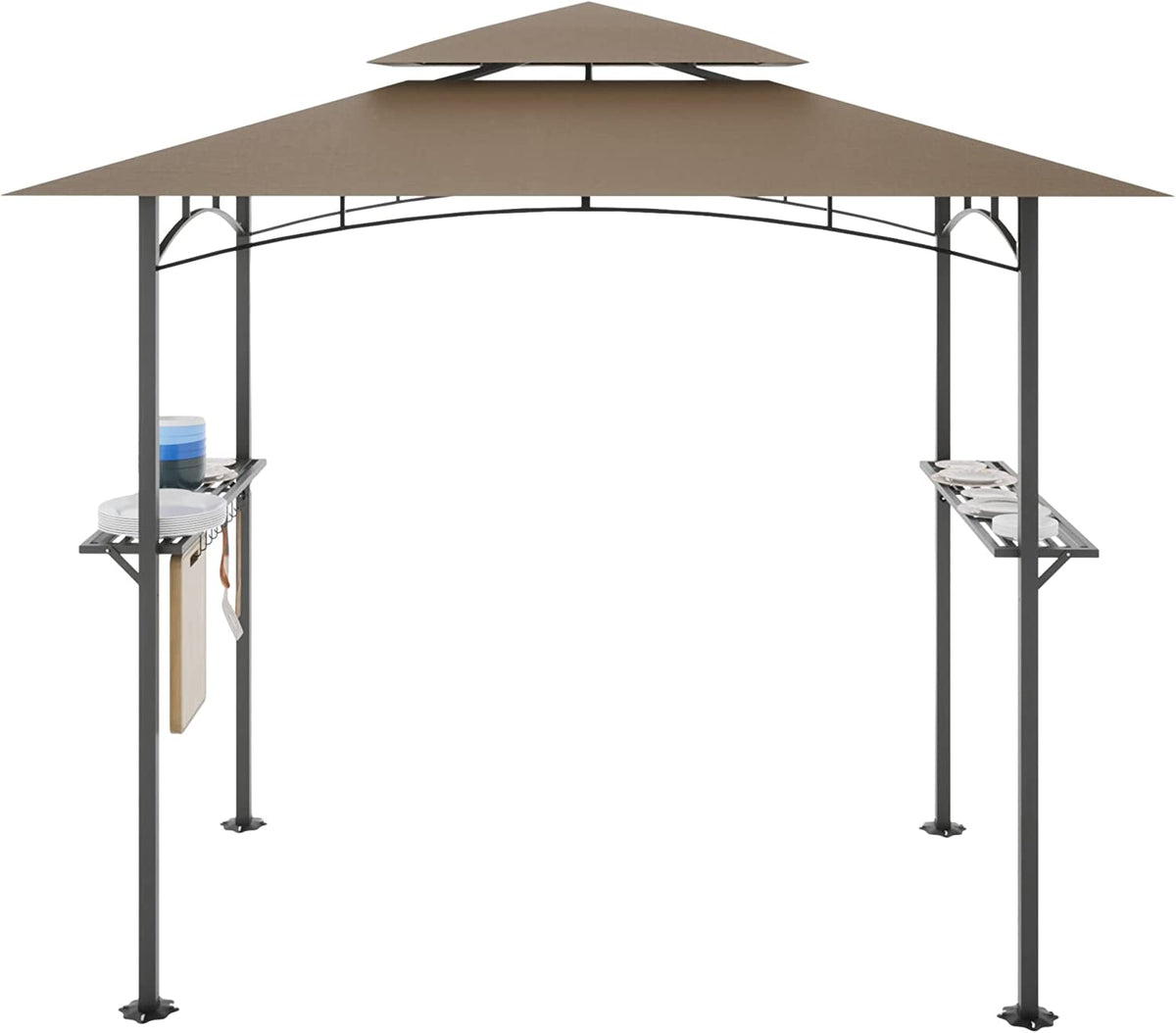 Khaki 8 x 5 FT Grill Canopy with Air Vent U3472