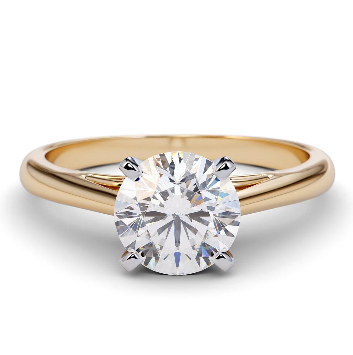 14K/18K White Gold Yellow Gold Solitaire Moissanite Engagement Ring C273130