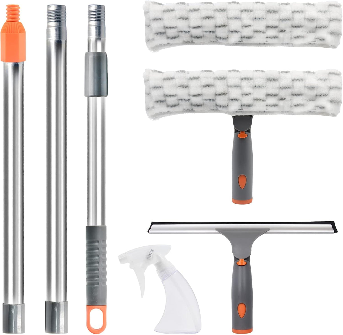 11” Microfiber Cloth and 12” Wide Squeegee Cleaner Kit, Pack of 2 E714906