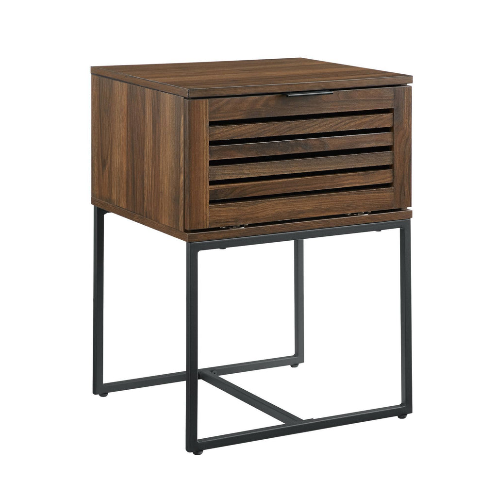 Dark Walnut Slat Side Table T77230
