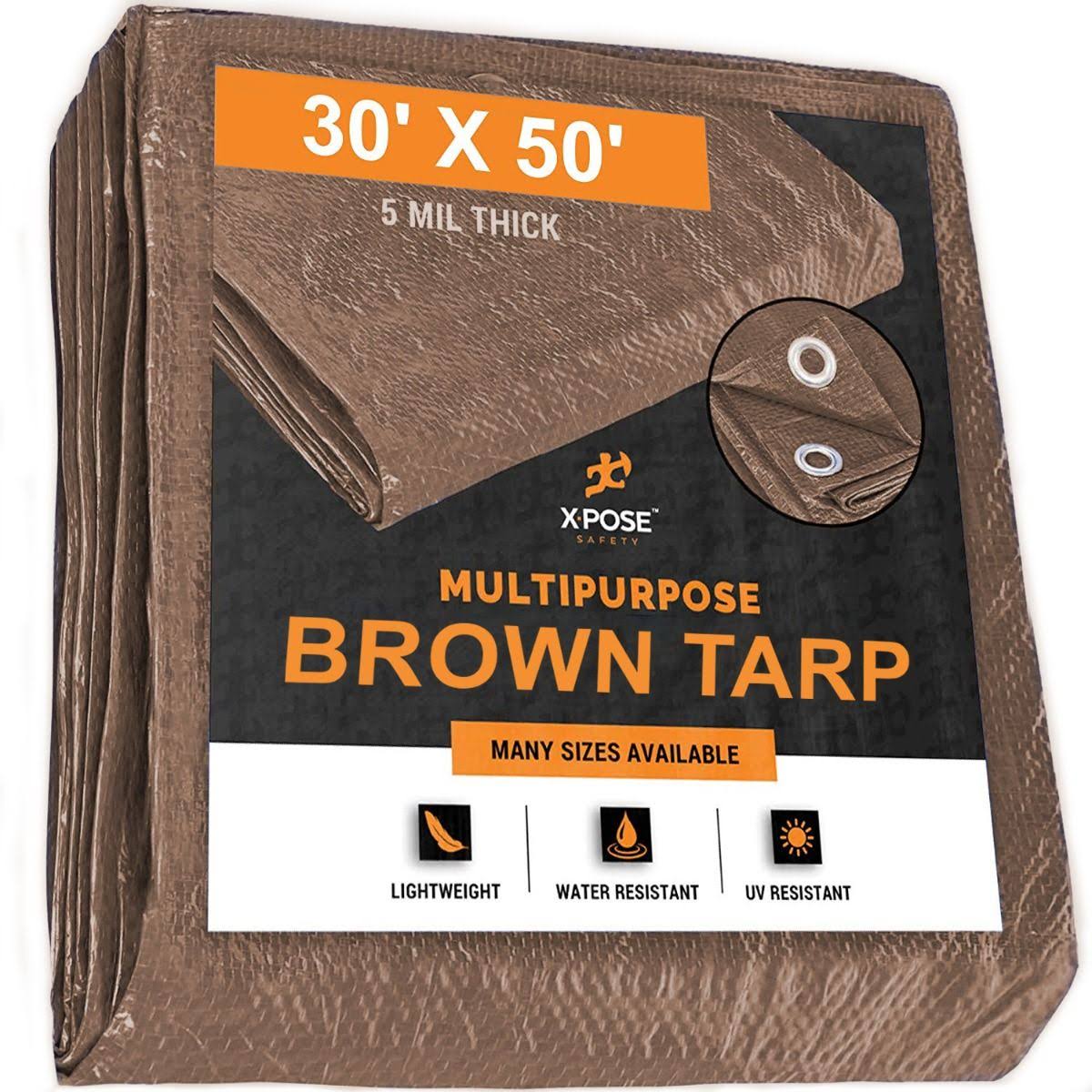 Brown Poly Tarps 30' x 50' D4277