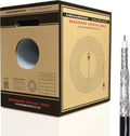 RG6 Quad-Shielded Coaxial Cable Black 250 feet J1017