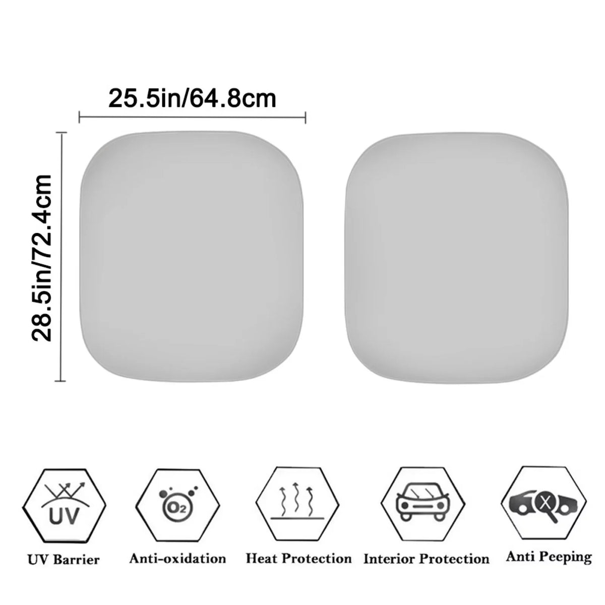Sun Shade for Car Windshield 2 Pack Foldable Sun Reflector Z108