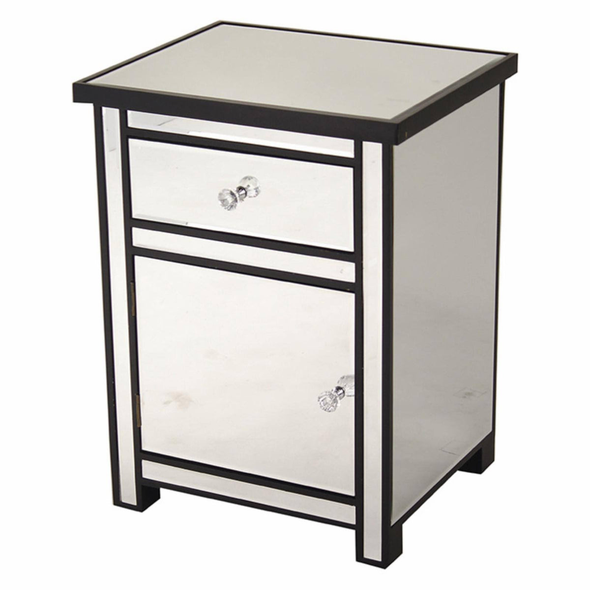 1 Drawer 1 Door Black Accent Cabinet U75943
