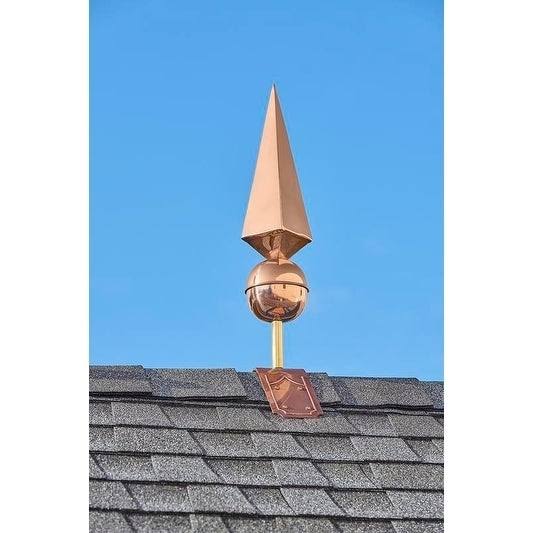 Bronze Finial with Decorative Copper Roof Mount U53099