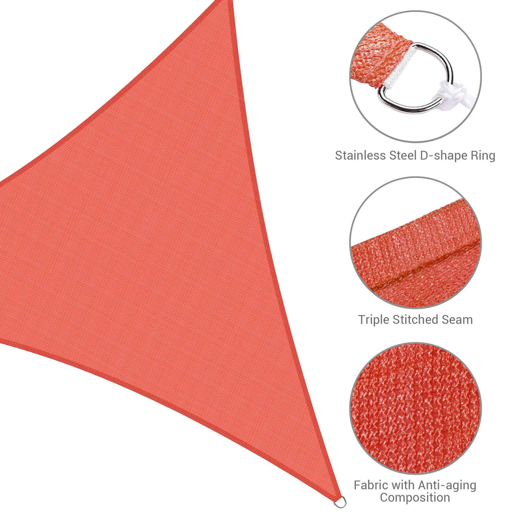 Red Triangle Sun Shade Sail Canopy U8268