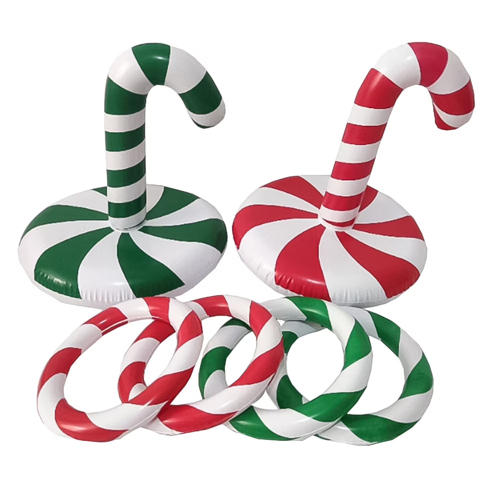 Inflatable Xmas Ring Toy Candy Toss Game G685