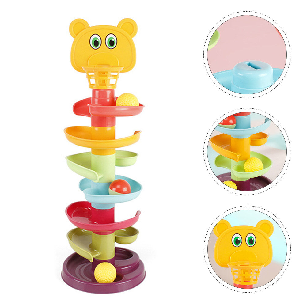 Kid Track Sliding Ball Tower Toy Stacking Toy with 3 Balls J800857
