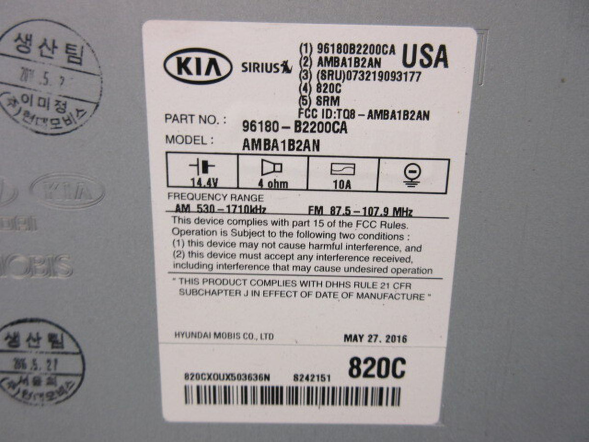 OEM Kia Soul Radio I5330