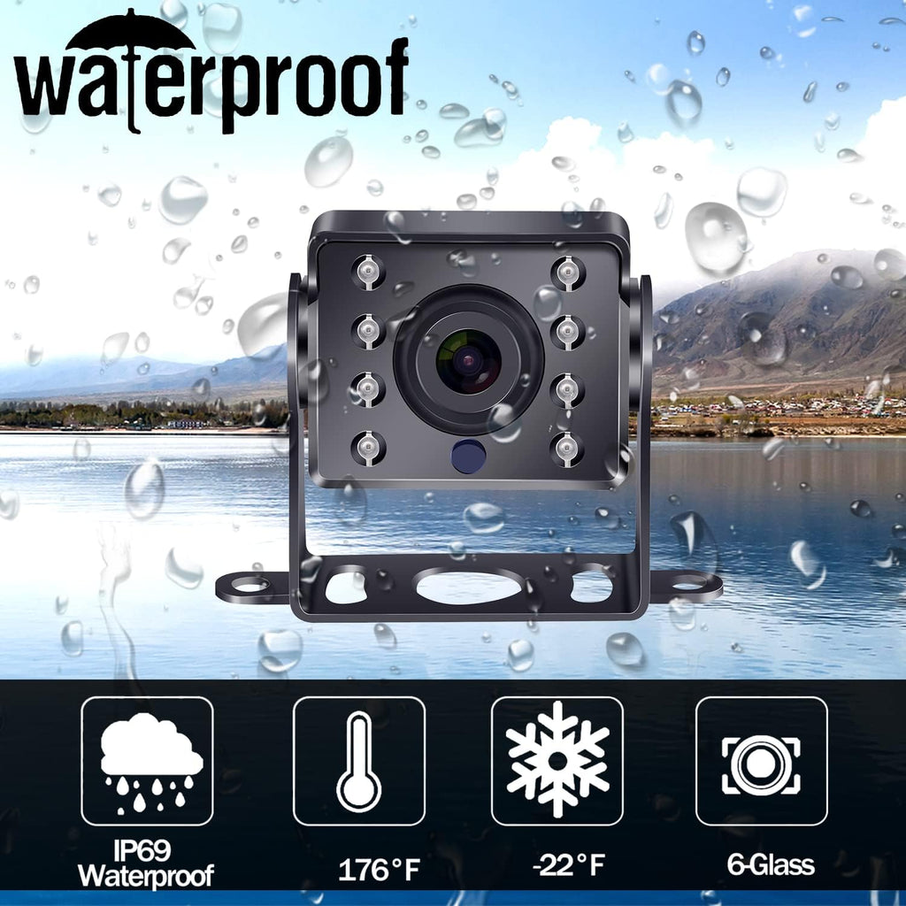 HD 1080P 2 Wired Rear View Camera with 7'' LCD Monitor J363721