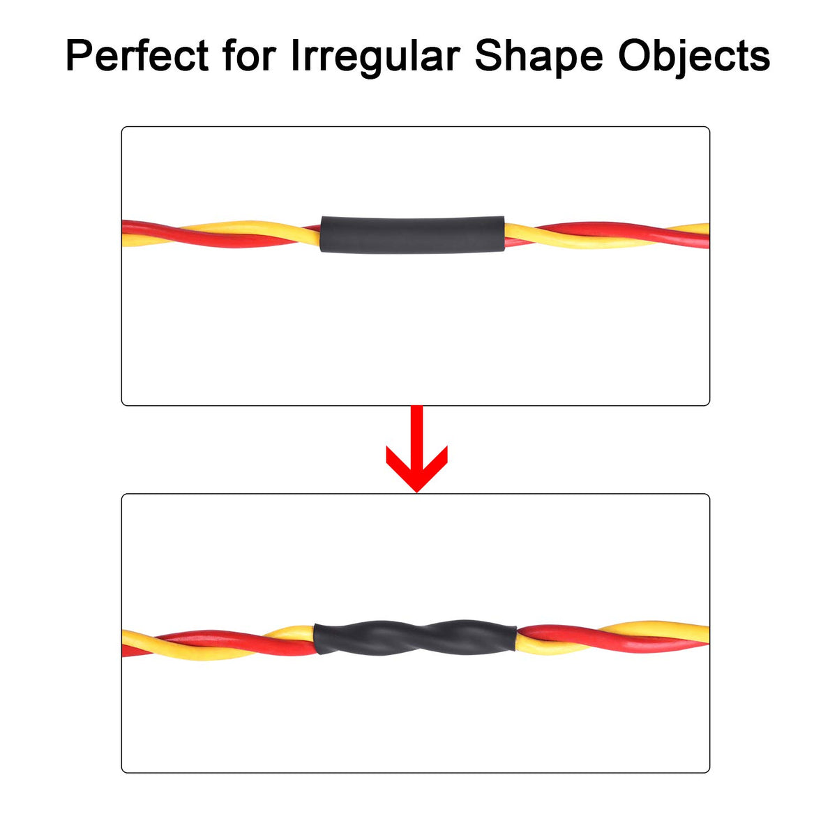 1/2 Inch 3:1 Waterproof Red Heat Shrink Tubing Pack of 2 N88617