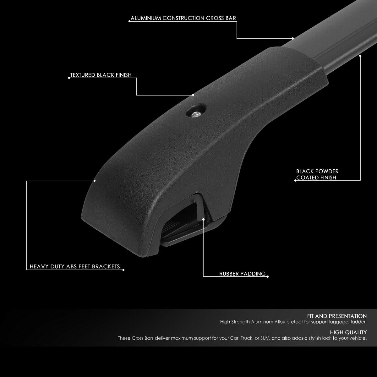 Matte Roof Rack Cross Bar F827