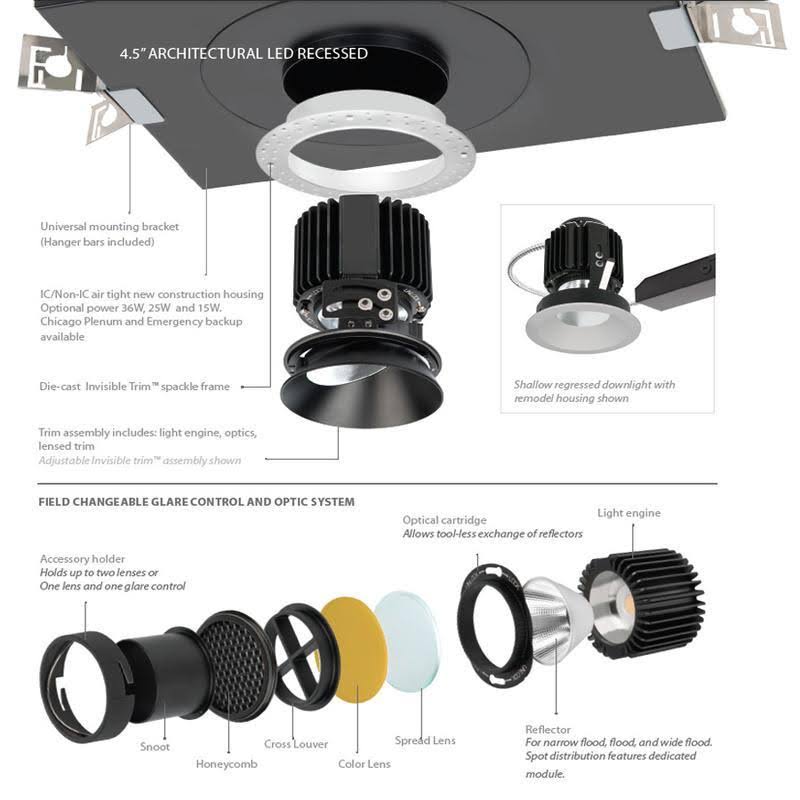 Black Invisible Trim LED Module V9300