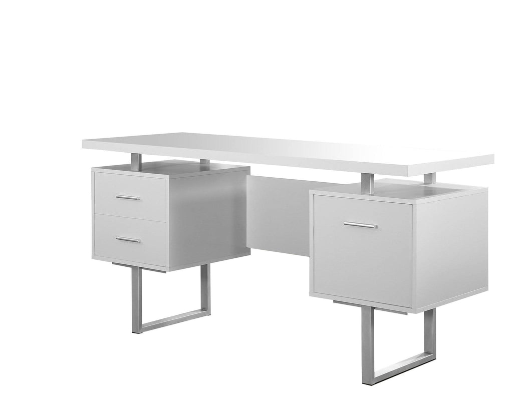 Gray Hollow Core Computer Desk P4130